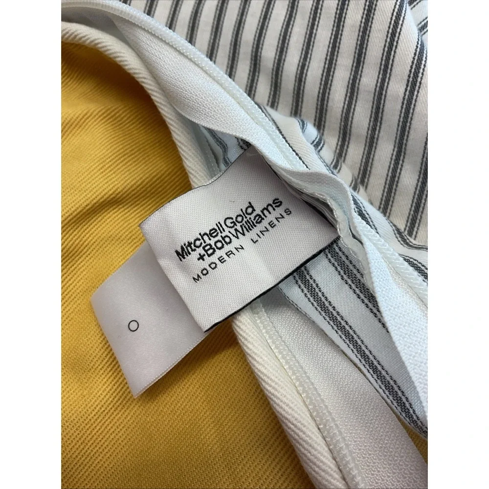 Mitchell Gold+Bob‎ Williams Full/Queen Duvet shams Yellow pillow ticking Canvas